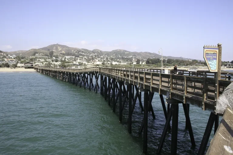 View of Ventura Pier looking toward downtown Ventura California coastline